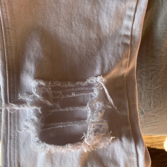 White Distressed Fringe Capris | Insane Gene | Never Worn - Picture 6 of 11